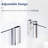 27.5'' - 29'' W x 72'' H Pivot Frameless Shower Door with Clear Tempered Glass