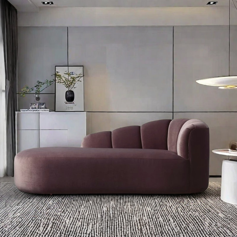 Durable Chaise Longue with Solid Wood Frame