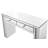  47 inch Rectangle Crystal Vanity Table in Clear Mirror Finish