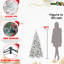 Arbre de Noël de 4 pi avec branches en aiguille floquées et dures, 350 pointes, structure à charnières pour une installation rapide, support en métal robuste, arbre enneigé idéal pour les célébrations, mélange de branches, décor saisonnier stable