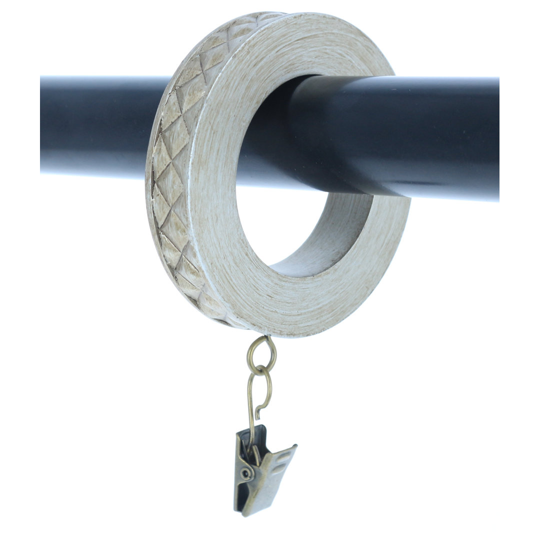 Elderflower Curtain Rings (Set of 14) World Menagerie 
