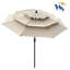 Parasol de patio extérieur à 9 niveaux avec manivelle 9Ft-1870663683