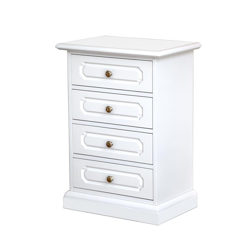 Dhalchand 53cm W Bedside Table, White
