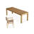 62.99" Burlywood Rectangular Solid Wood Office Sets