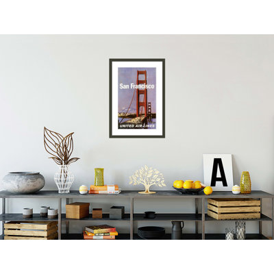 Affiche de San Francisco United Lignes par Stan Galli, impression giclée encadrée