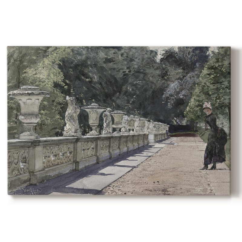 "Botanique rétro" sur toile, H 41 po x l 61 po x P 1,5 po, Toile tendue