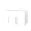 Armoire de rangement murale empilable, P 15,75 po x l 35,43 po x H 19,69 po, blanc