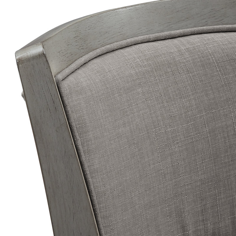 Tabouret de bar et de comptoir pivotant Ametra, Tabouret de bar (siège d'une hauteur de 29,96 po), Gris antique, Lin gris