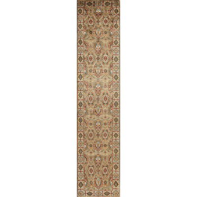 Silver Screen Handmade Wool Floral and Oriental Area Rug
