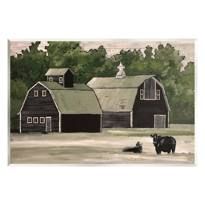 Art mural sur toile Stable Barn Country, H 10 po x l 15 po x P 0,5 po, Bois