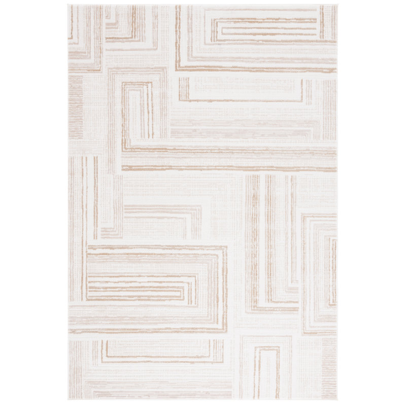 Tapis ivoire / beige Wilcox 104, Rectangle 6 pi 7 po x 8 pi 7 po