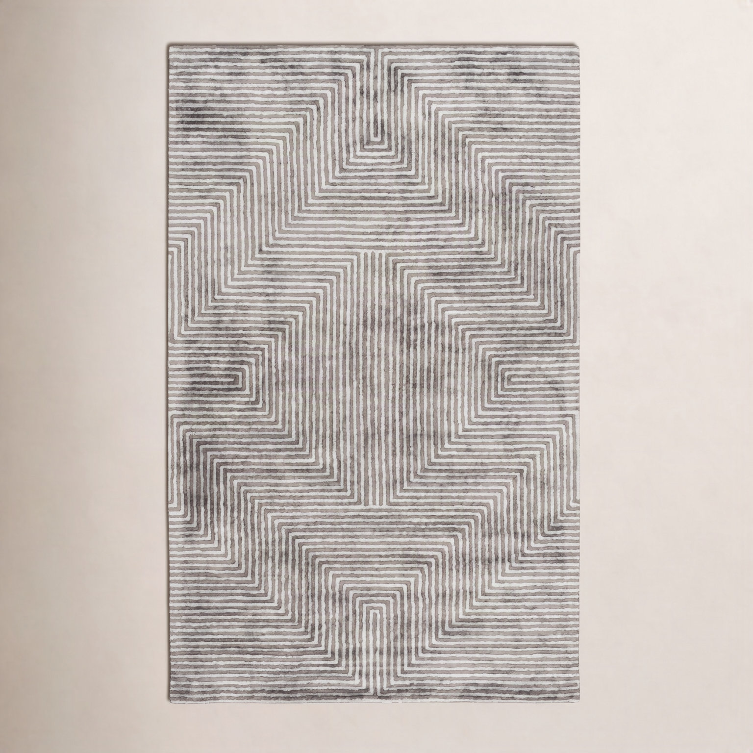 Balos Hand-Tufted Geometric Viscose Rug, Rectangle 5' x 7'6"