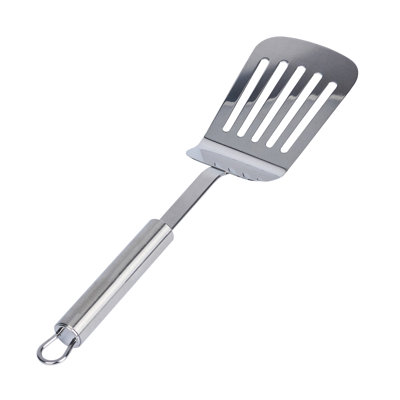 Turbine à fente en acier inoxydable de 12,5 po - paquet de 6 - Spatule standard en métal avec poignée ergonomique résistante à la chaleur, va au lave-vaisselle - Turner de cuisine pour griller, barbecue, frire