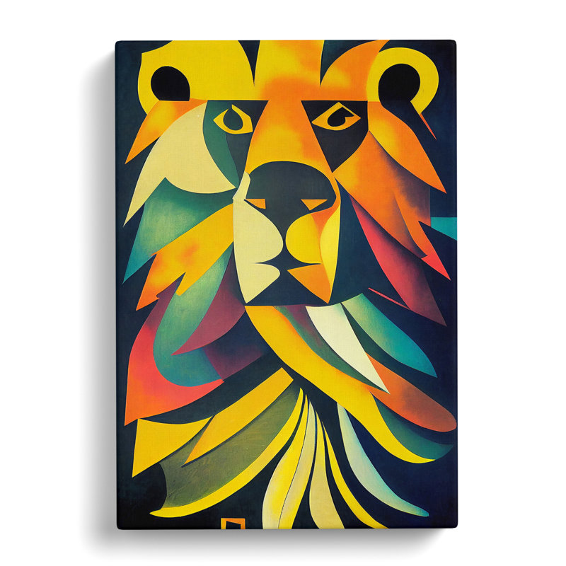 Lion Abstract Vol.4 - Wrapped Canvas, 76cm H x 50cm W x 3cm D