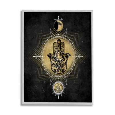 Symbole géométrique Hamsa et Evil Eye par Oliver Jeffries - impression