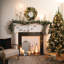 Artificial 24" LED Mixed Pine Christmas Wreath with Pinecones, Green