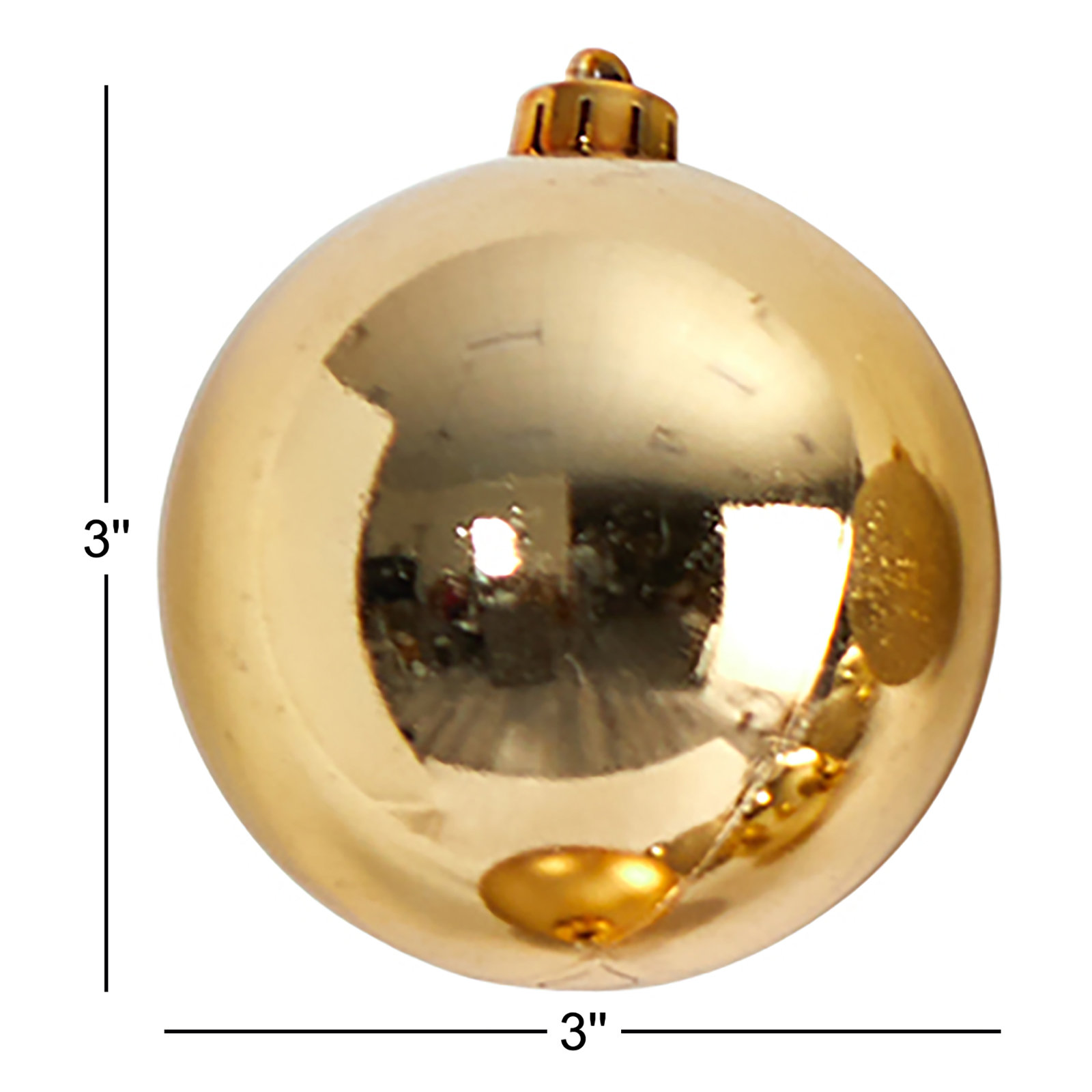 The Holiday Aisle® 3" Shatterproof Bauble, Gold