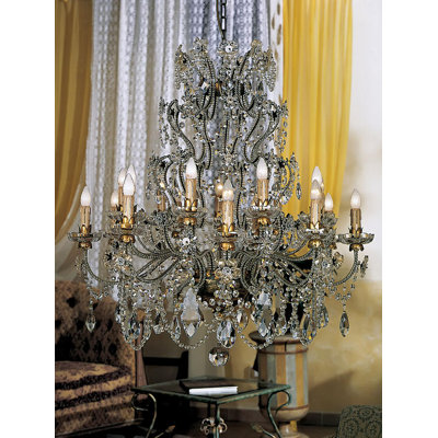 Lustre empire 18 lumières façon bougie
