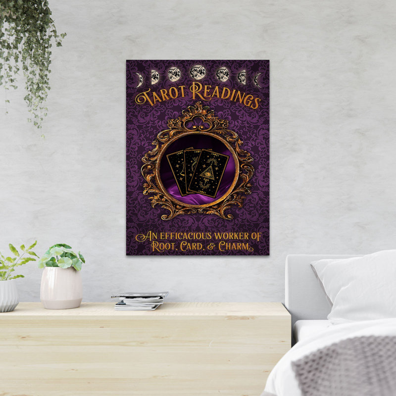 Cartes de tarot - lectures de tarot - 1 pièce, impression sur toile tendue, H 36 po x l 24 po x P 2 po