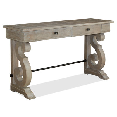 Bethel 50'' Solid Wood Top Console Table