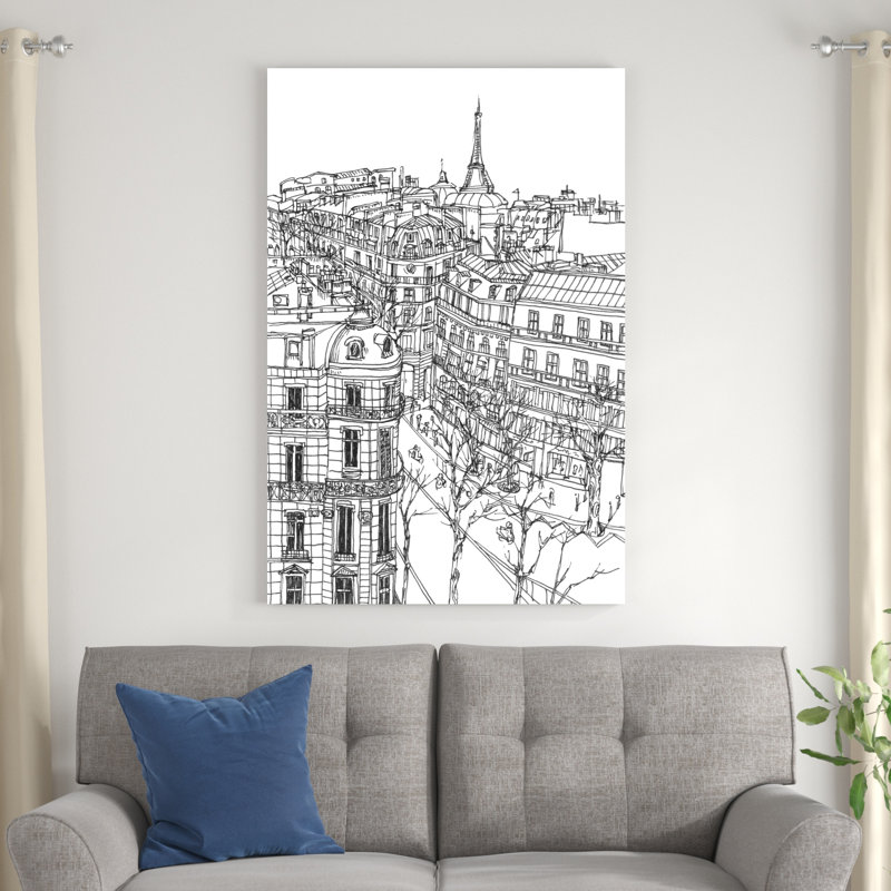 B&W City Scene IX, H 48 po x l 32 po x P 1,25 po