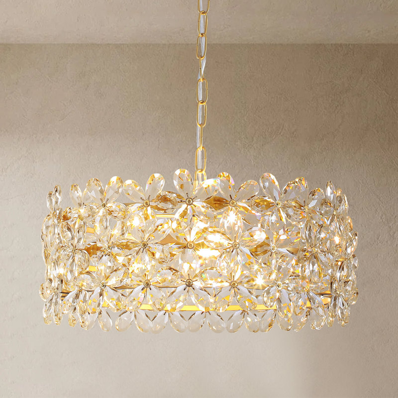Alissya 3 - Light Crystal Drum Chandeliers