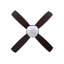 Ventilateur de plafond à DEL à 4 pales de 48 po avec ensemble d'éclairage inclus Brinda