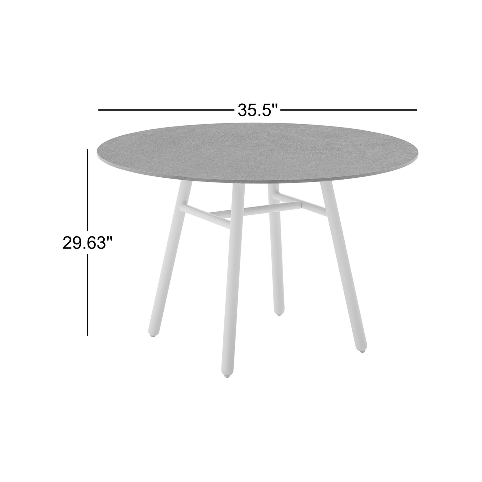 Yo! Bistro Table with Metal Legs, Cardoso Black, Matt Black