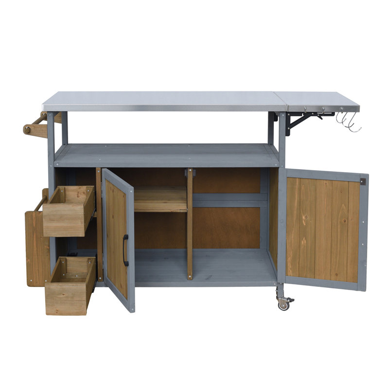 Chariot de cuisine pour l'extérieur 54,33 "Farmhouse