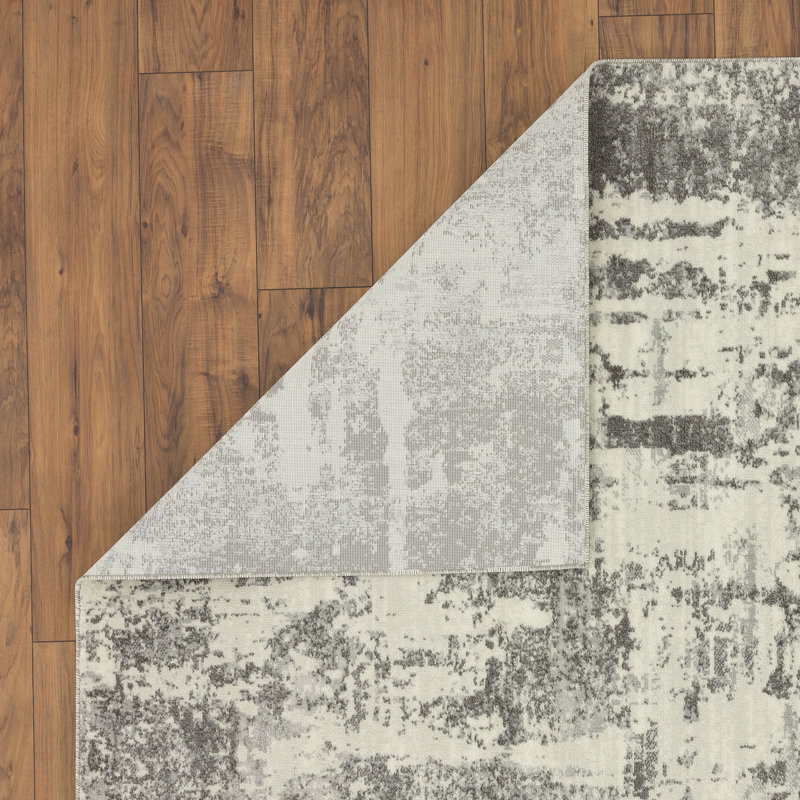 Tapis gris / ivoire Kingsbury, Rectangle 8 pi x 10 pi