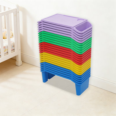 Plateau d'activité portable, plateau de rangement portable empilable (25 PCS)
