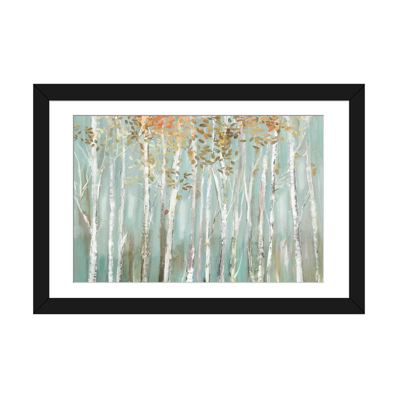 «Enchanted Forest» par Allison Pearce - impression sur toile tendue, H 24 po x l 32 po x P 1 po, Papier avec cadre noir