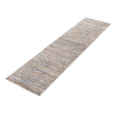 Tapis ombre en soie multicolore noué à la main de conception unique 2 pi 6 po x 9 pi 11 po