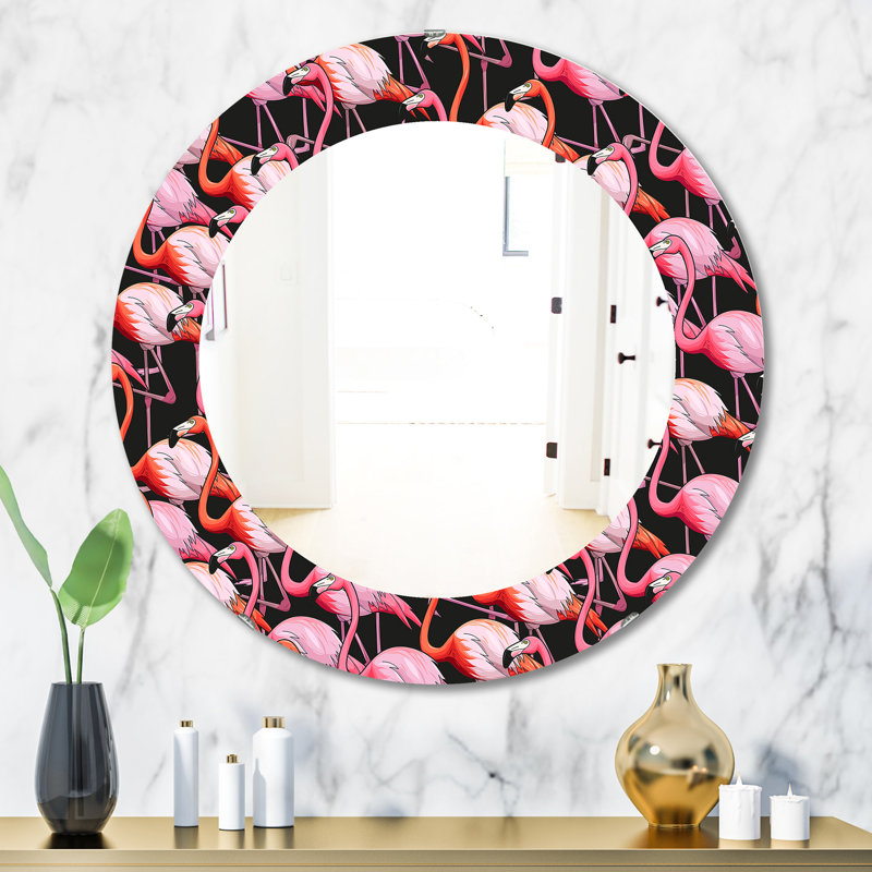 Miroir mural flamant 3 Bohème et éclectique, H 31,5 po x l po