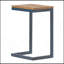 Table d'appoint en bois de sapin antique avec base en fer, polyvalente et élégante pour toute pièce ou espace extérieur-469752295