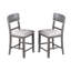 Ensemble de salle à manger 7 pièces à hauteur de comptoir contemporain gris avec table de rangement et 6 chaises hautes en bois