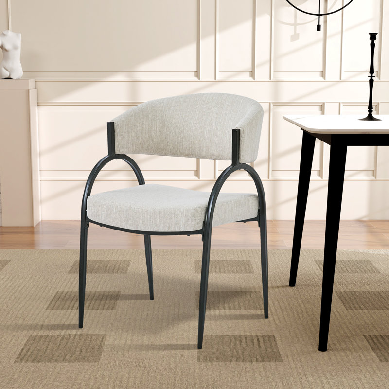 Chaise rembourrée de 22,48 po de largeur, Beige