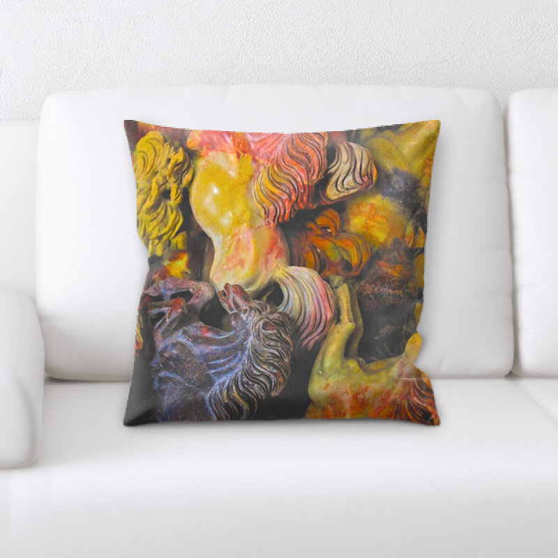Housse et insert de coussin carré Statue