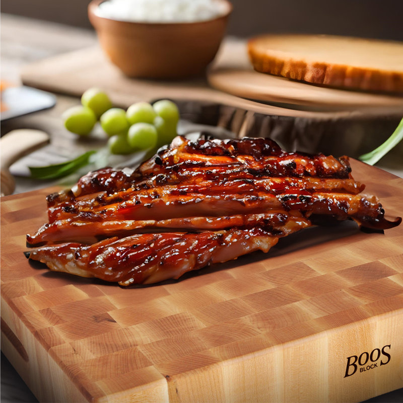 John Boos Chinese Cutting Board 3" End Grain Reversible, Maple, 15'' x 15''