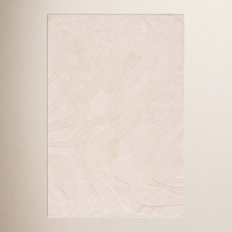Mozie Washable Abstract Indoor Rug, Rectangle 6' x 9'