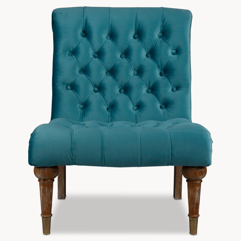 Argelis Upholstered Slipper Chair, Blue