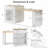 82.6" Fluted Kitchen Island With Extendable Dining Table For 4-6, Power Outlet,Double-Side Storage-1529197375