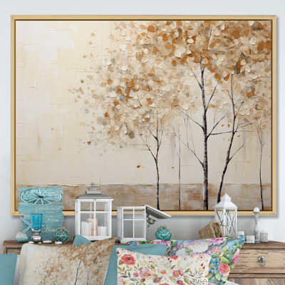 Harmonisation des arbres beiges IV sur toile