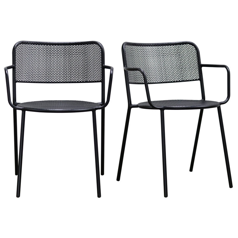Fauteuil d'extérieur noir Wimberley - ensemble de 2, Noir