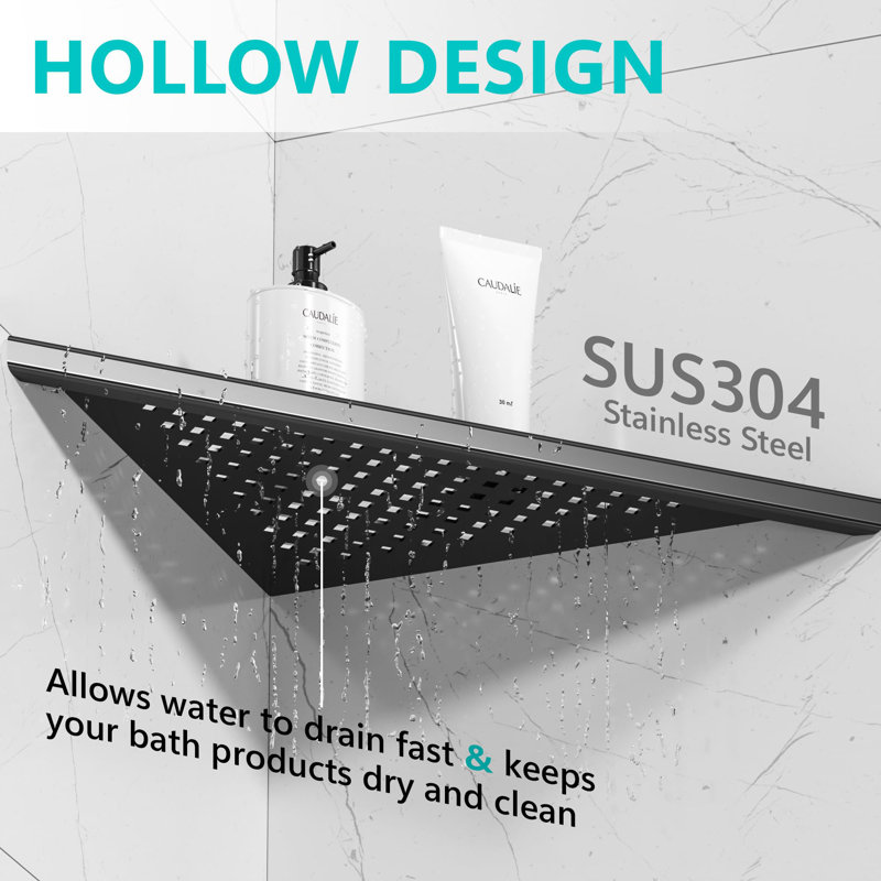 Stainless Steel Shower Caddy, Black
