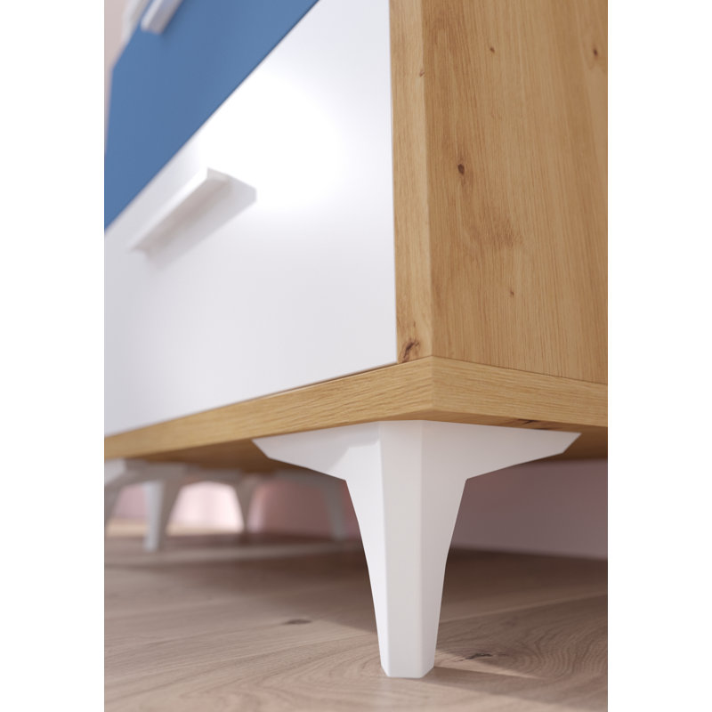 Mazzeo 127 cm H x 45 cm W Standard Bookcase, Blue