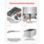 Lavabo de plancher en acier inoxydable avec support mural 22,05 po x 18,97 po x 11,96 po