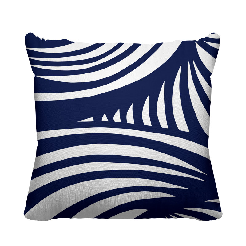 Coussin décoratif intérieur / extérieur Ogden, Bleu marine, L 19 po x H 19 po