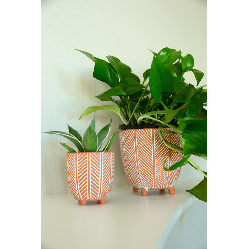 Ensemble de pots à fleurs en céramique 2 pièces Mcdorman