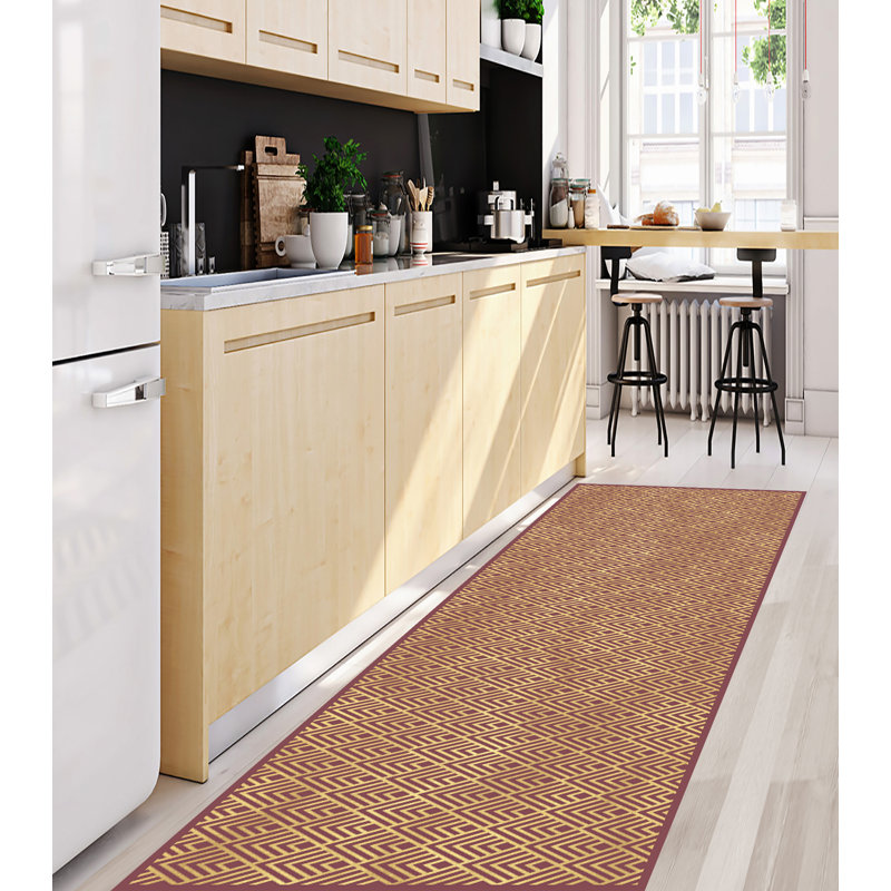 Blanken Non-Slip Chevron Doormat, Runner 80 x 300cm